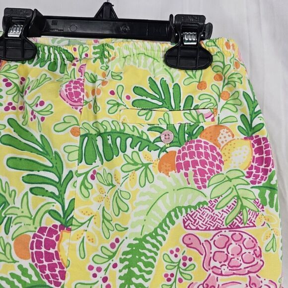 Lilly Pulitzer Girls Size 6X Lemon Sorbet Yellow Paradise Print Skort Scalloped - Picture 5 of 6